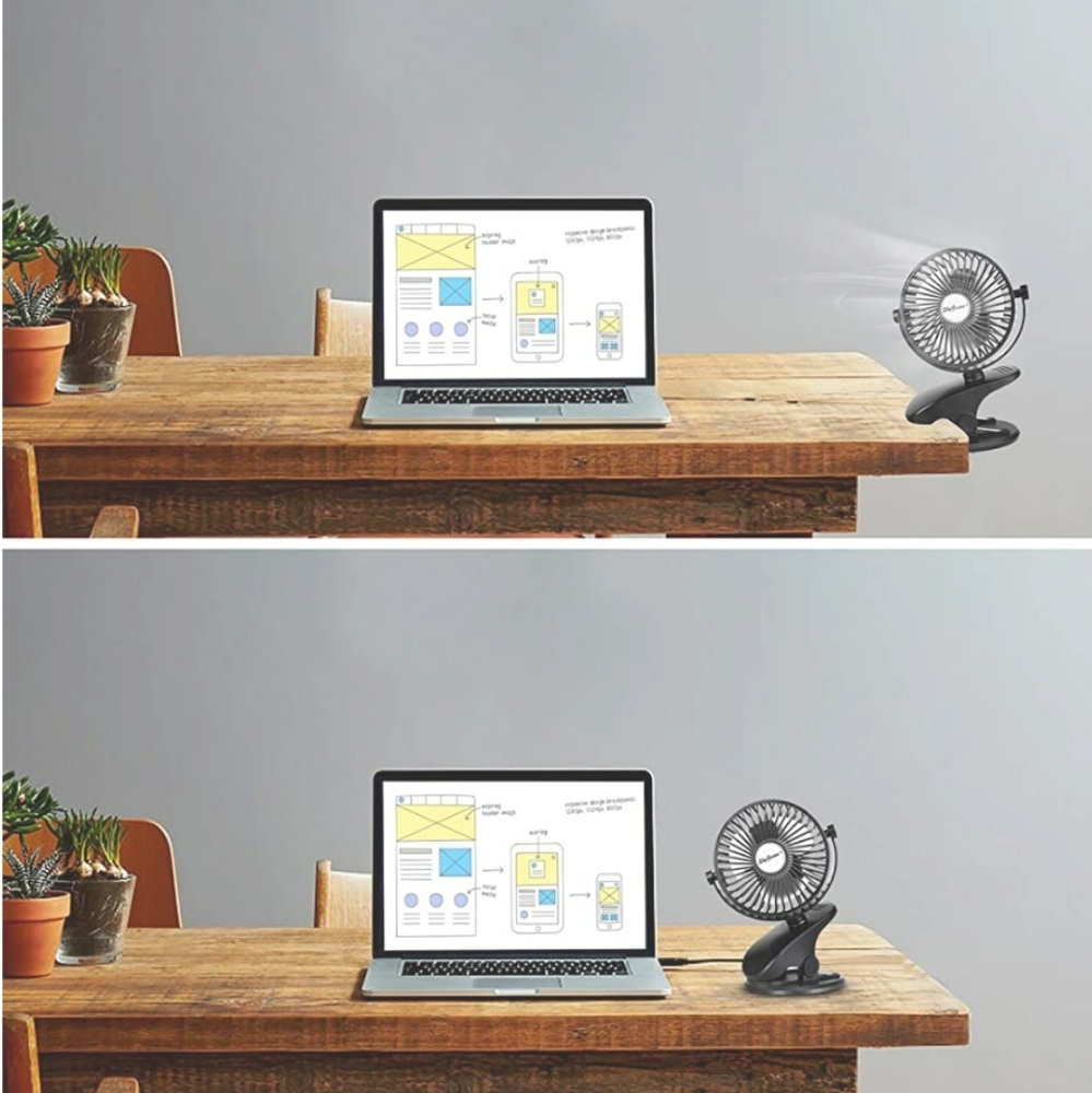 Battery Operated/Rechargeable Mini Fan - Picture 6 of 8